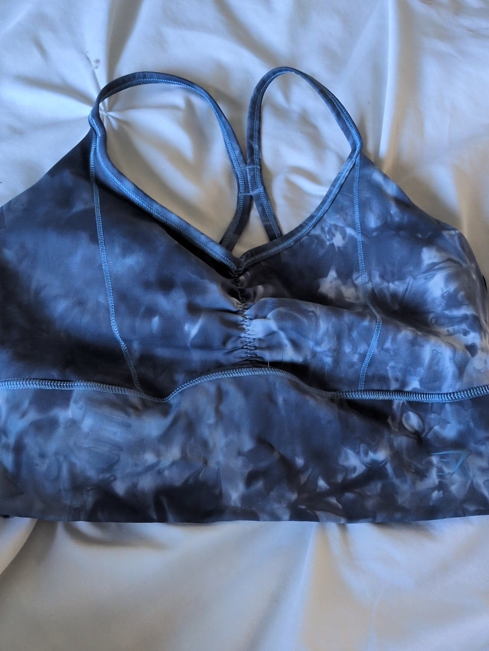 Women's Tie-Dye Sports Bralette - Slate Blue By GymShark